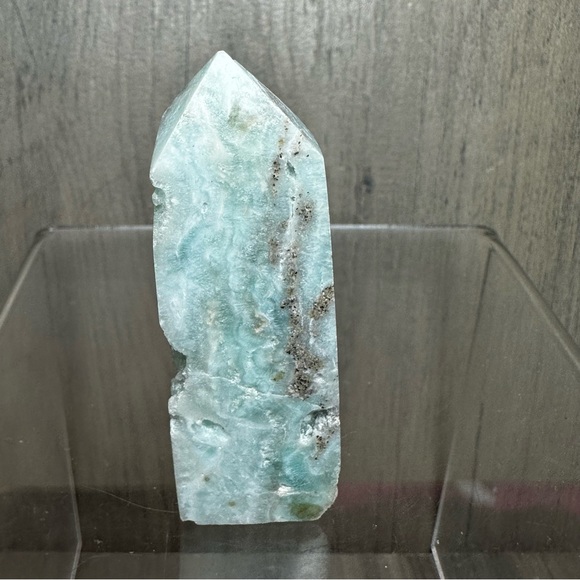 Blue Aragonite Crystal Stone Tower Point
Please see photos for measurements - Picture 7 of 10